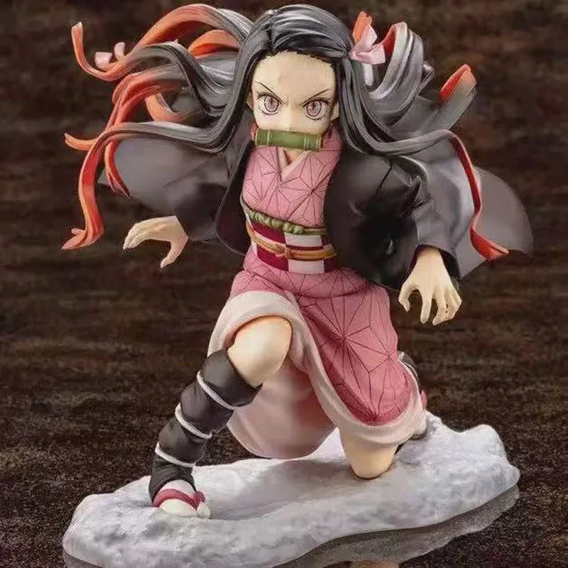 Image of 10 cm Dämonentöter Kamado Nezuko Figuren PVC Ornamente Ka r und Sound Dämonentöter: Kimetsu no Yaiba Acchion Figur Modell und ys