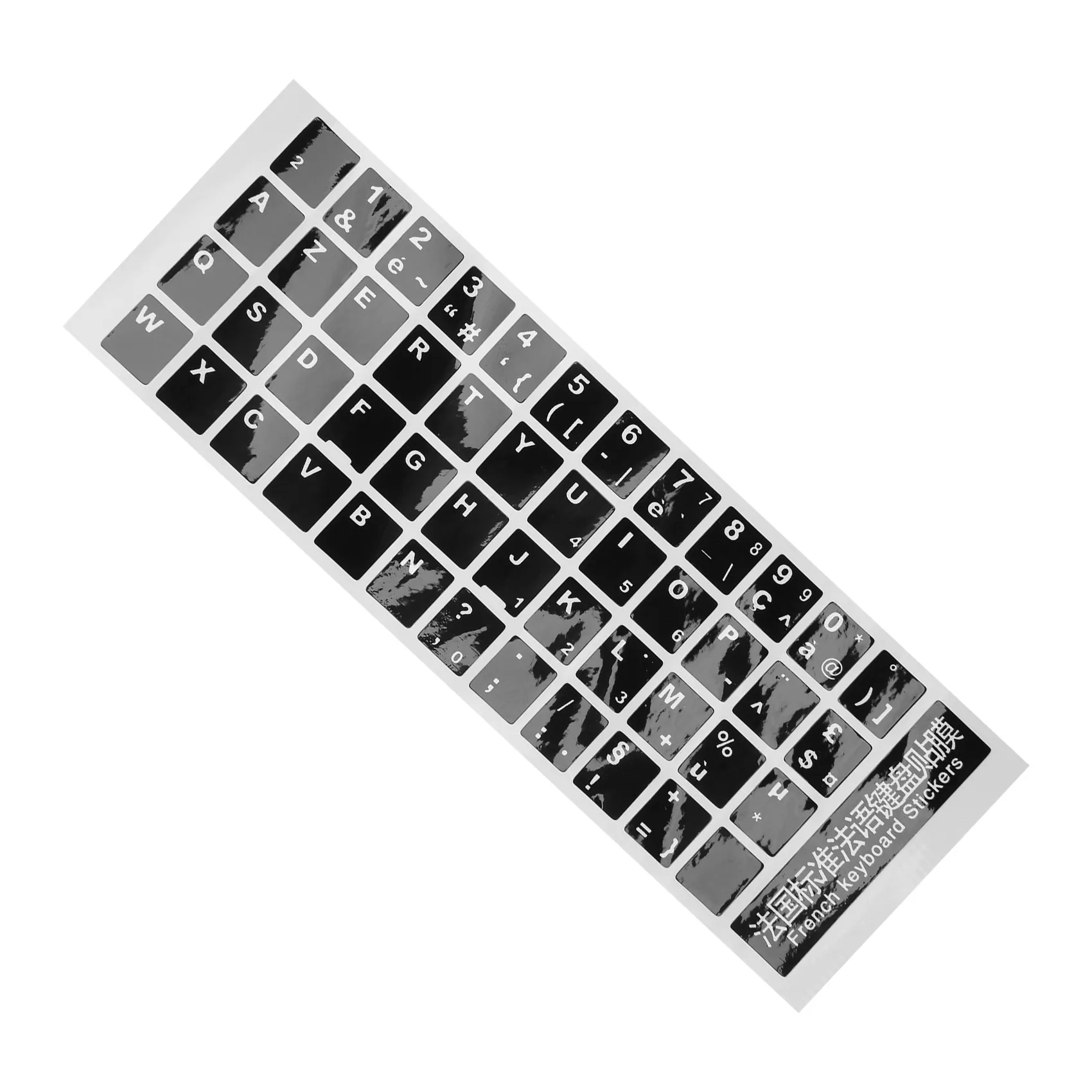 New White Letters French Azerty Keyboard Sticker Cover Black for Laptop PC