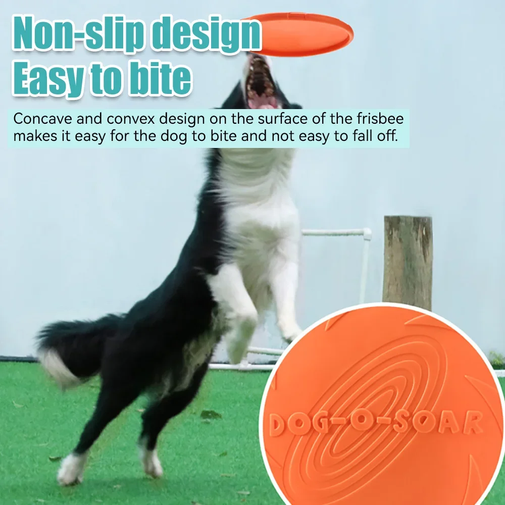 Pet Dog Flying Disk Toy Silicone Material Environmentally Friendly Anti-Chew Dog Puppy Interactive Training Pet Supplies