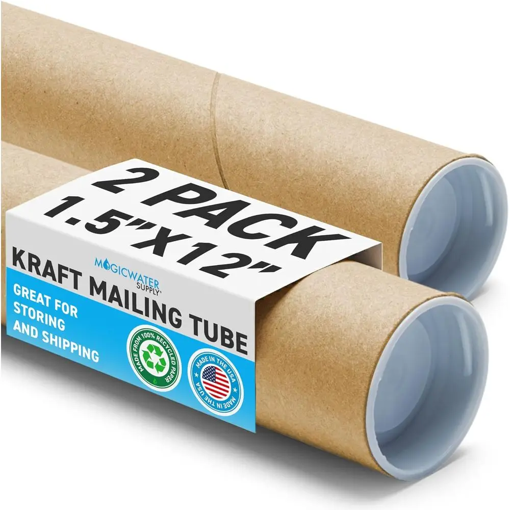 

Тубус для почтовых отправлений - 1,5 x 12 дюймов - Krat - 2 штуки в упаковке - для доставки и хранения плакатов, произведений искусства, поделок и документов