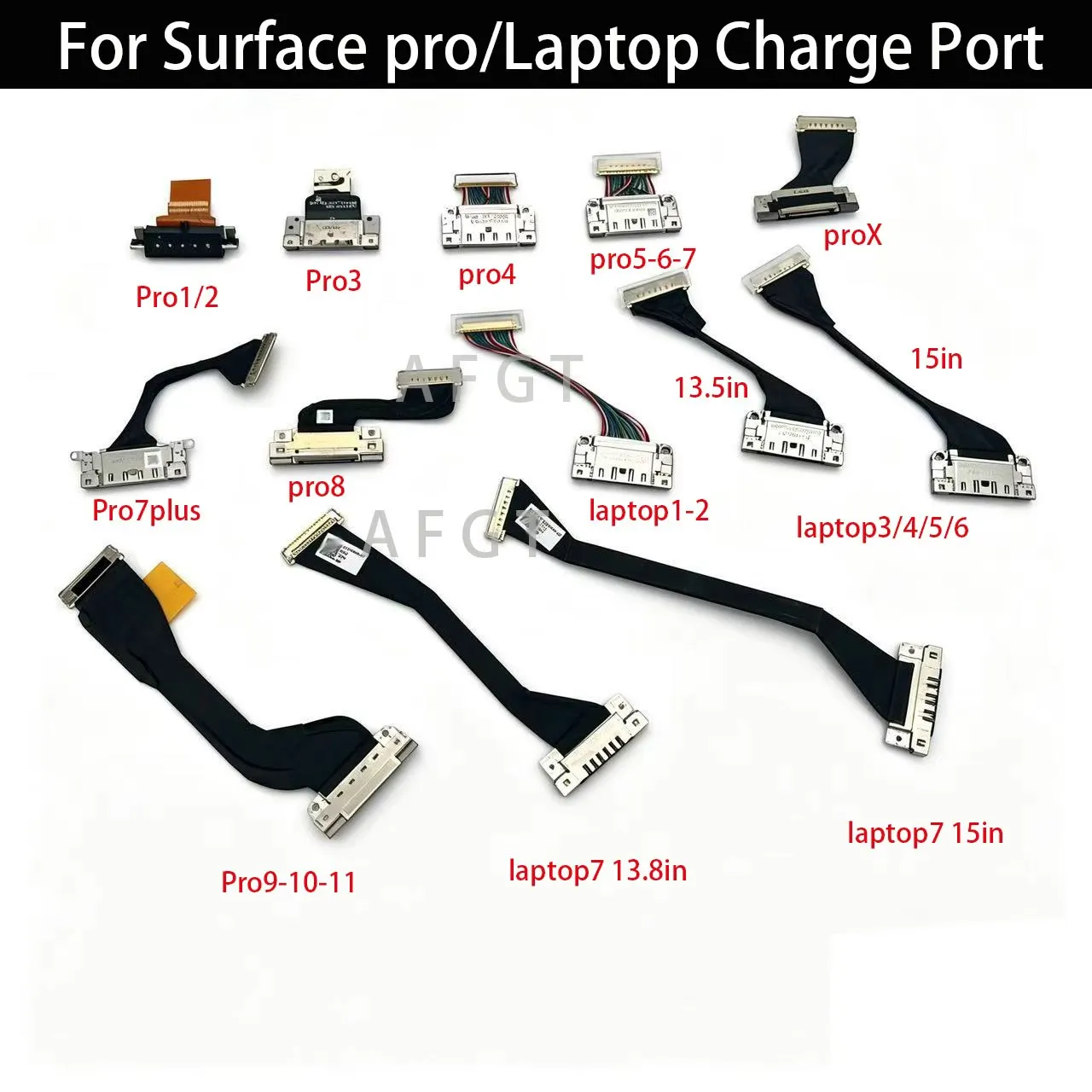 Original Charge Port For Surface Laptop1 2 3 4 5 6 7 DC IN AC Charge Port Pro1  2 3 4 5 6 7 8 9 10 11 Jack Prot 1796 1866 Tested