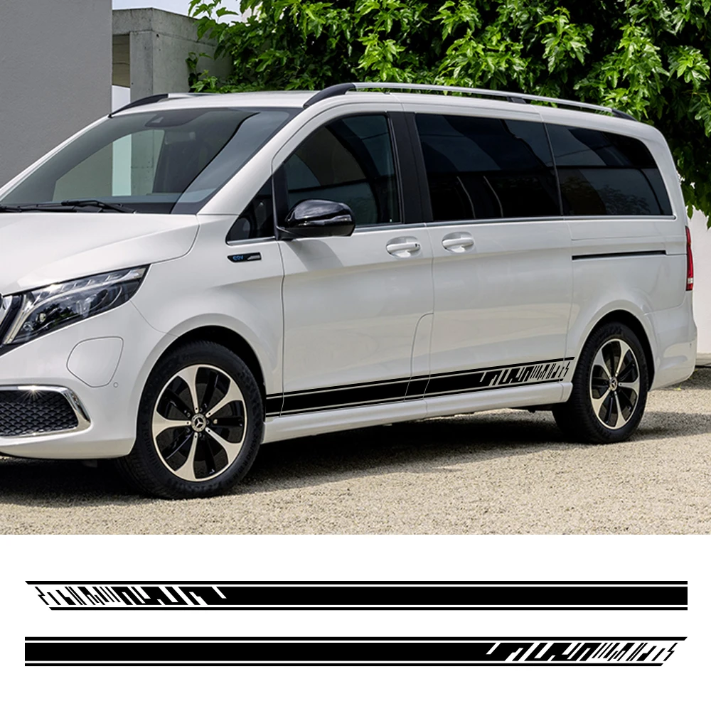 Car Side Door Vinyl Stickers For Mercedes Benz Vito V Class Viano W638 W639 W447 V260 110 113 115 Marco Polo Tuning Accessories