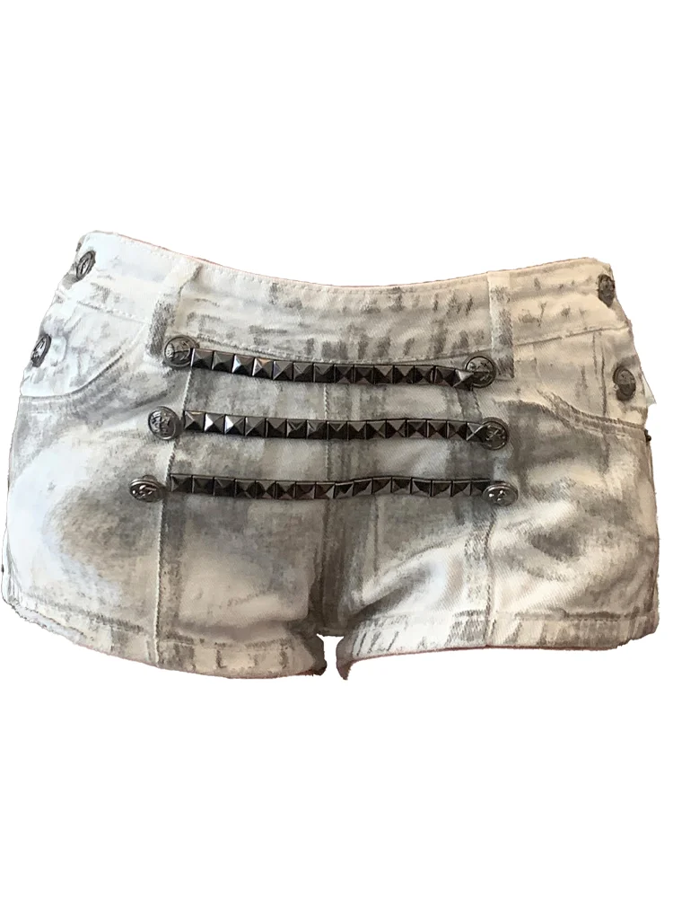 

Женские белые джинсовые шорты Y2K, японская уличная одежда в стиле Харадзюку, модные сексуальные джинсы в стиле ретро, шорты, одежда