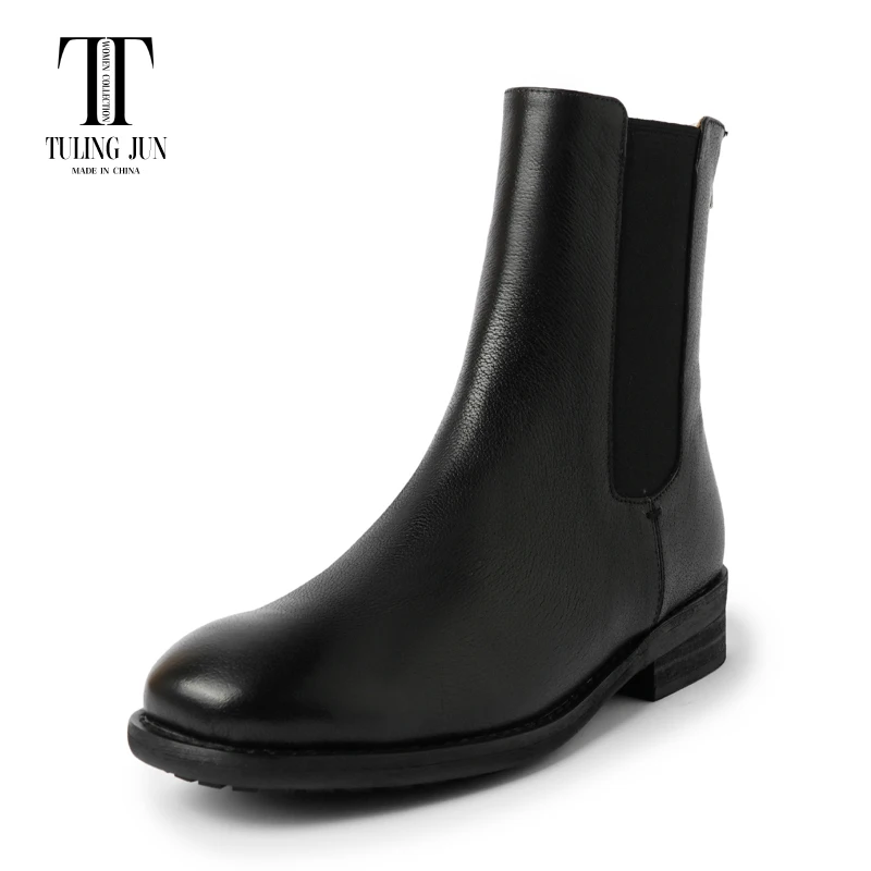 

TULING JUN 2023 Autumn Winter Women's Straight Short Boots Rounded Toe Low Heel Quality Retro Comfort Shoes For Women MS-A7570