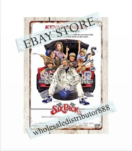 1982 Six Pack movie poster Kenny Rogers car race automotive metal tin sign