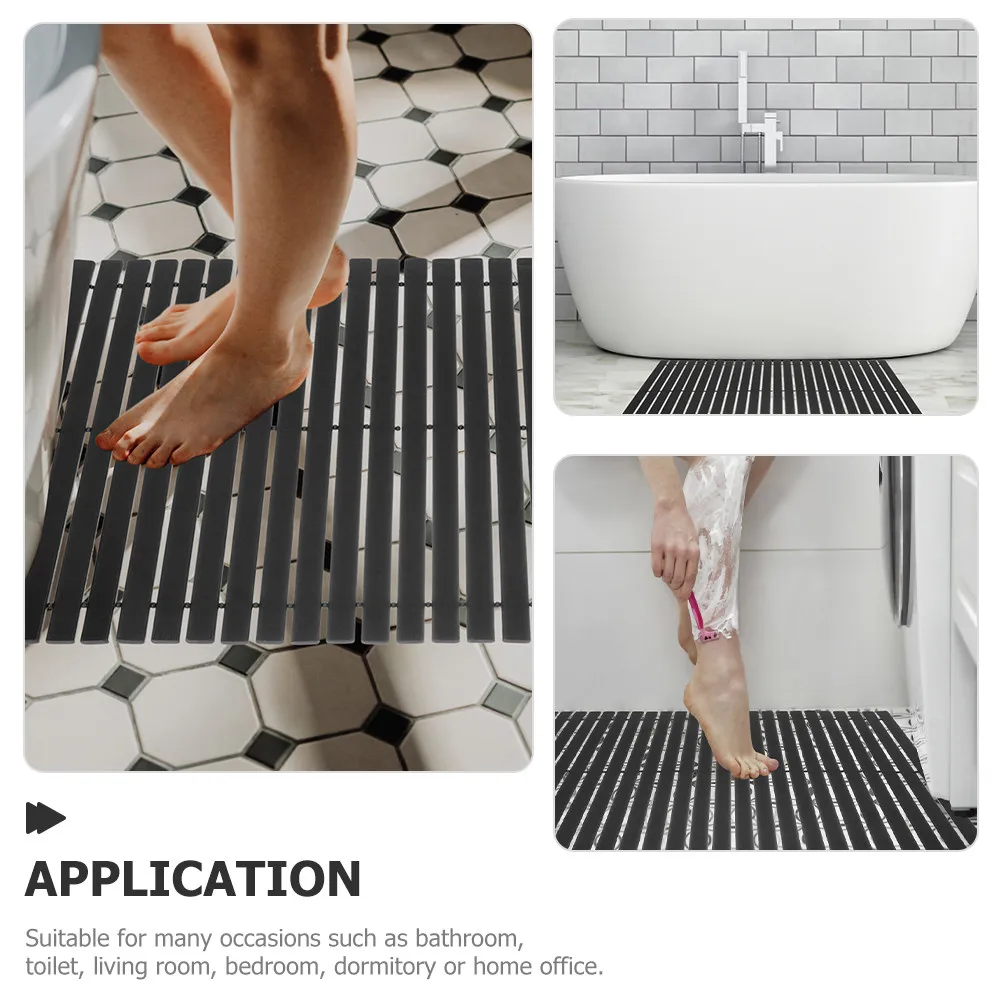 

Противоскользящий бамбуковый коврик для ванной, коврик для душа, долговечный, для домашнего декора, для ванны