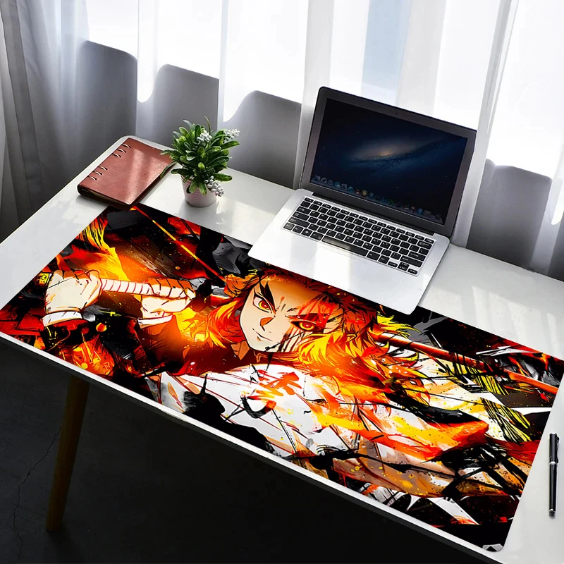 

Mouse Pad Office PC Gaming Accessories D-demon Slayer Rengoku Kyoujurou Keyboard Pad Anime Print Mousepad Laptop Desk Mouse Mat