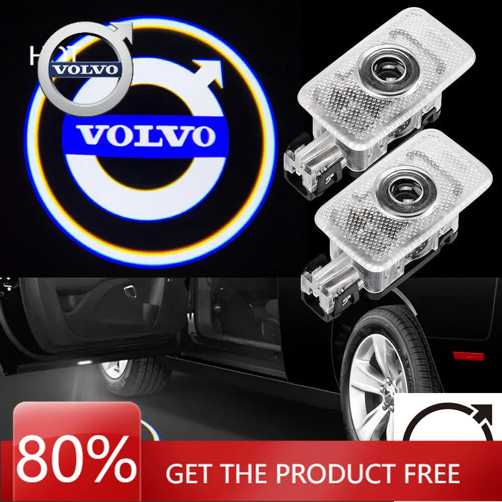 

2026 Hot For VOLVO 2PCS/4PCS car LED welcome light HD mode is suitable for Volvo V60V90S60XC40XC60XC9S80V402008-2021 car logo pr