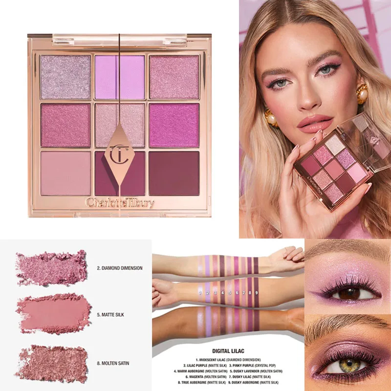 

Палетка теней для век CT 9-в-1 Love, 2-цветные румяна-пудра Star Pink, хайлайтер, 6-цветная палетка Super Nudes Easy Eye Palette