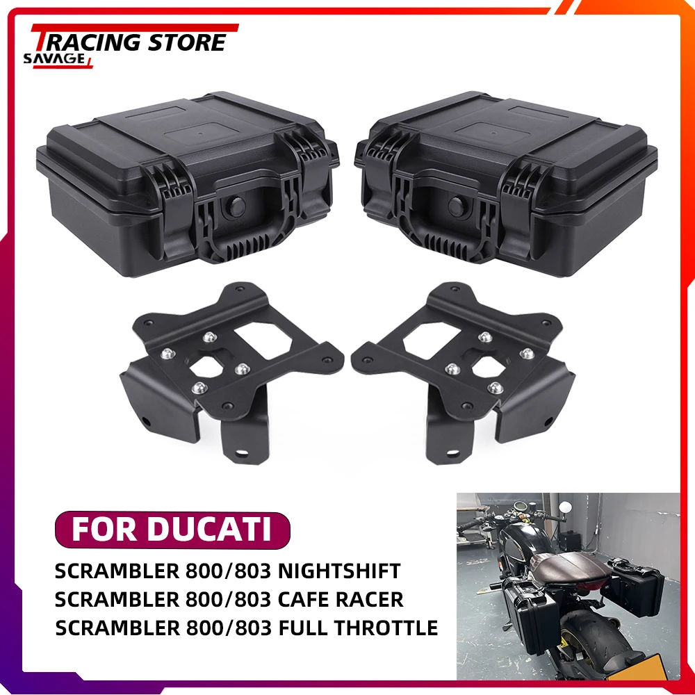 

Motorcycle Tool Storage For Ducati Scrambler 800/803 Nightshift Cafe Race Full Throttle Rack Luggage Top Carrier Box With Holder