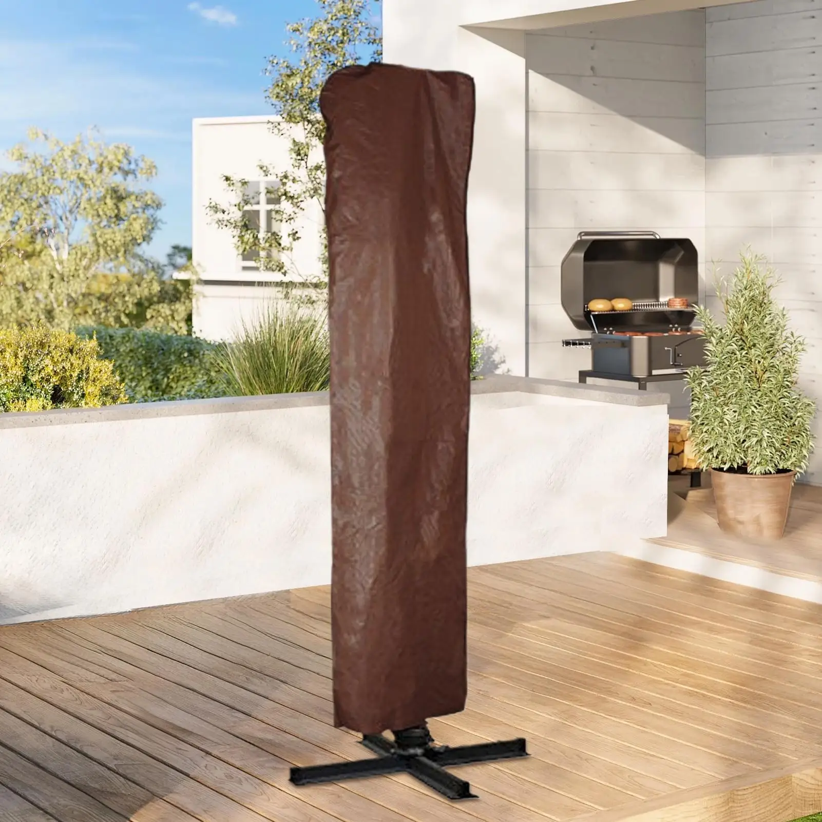 

Garden Parasol Cover UV Protection Oxford Cloth Waterproof Fabric Cantilever Large Outdoor Beach Camping Patio Umbrella Cover