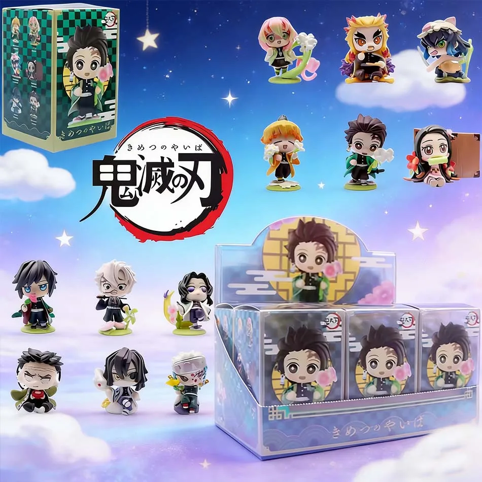 Nueva Figura de Anime Demon Slayer, Tanjiro Kamado y Nezuko, Caja Ciega, Estatua Creativa Personalizada, Modelo de Adorno, Regalo Sorpresa