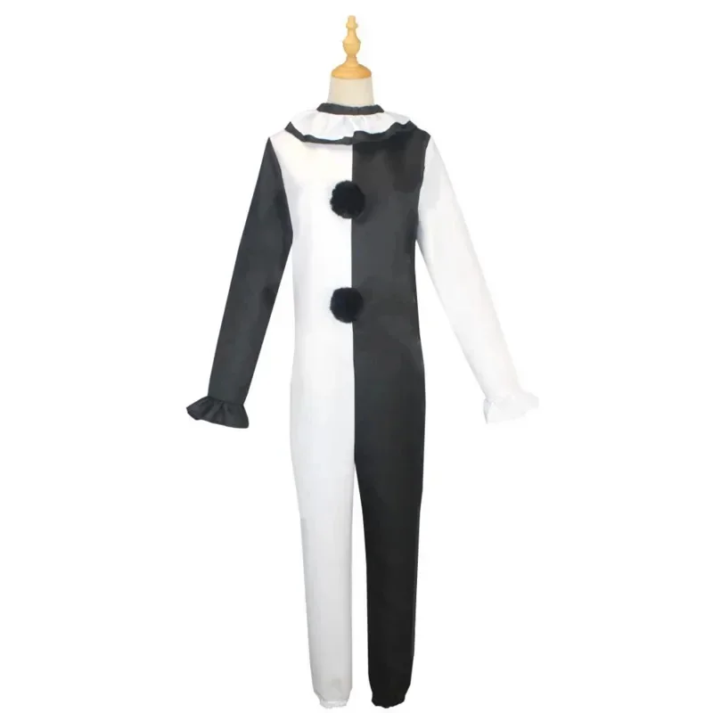 Terrifier arte palhaço cosplay traje masculino macacão feminino role play fantasia vestido mancha de sangue uniforme roupas de halloween festa de carnaval