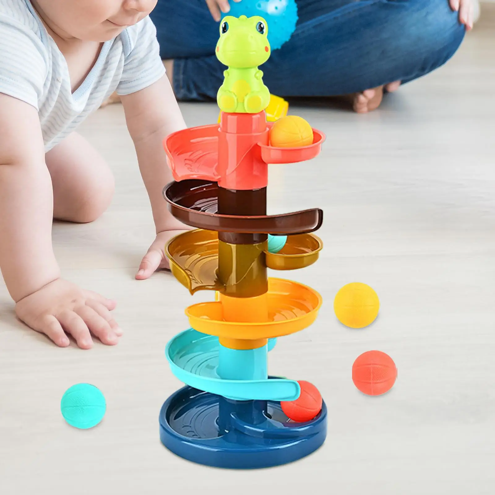 6 Layer Ball Drop Toy Christmas Gifts Games Motor Skills Activity Problem Solving Boys Girls Stack Drop and Go Ball Ramp Toy Set