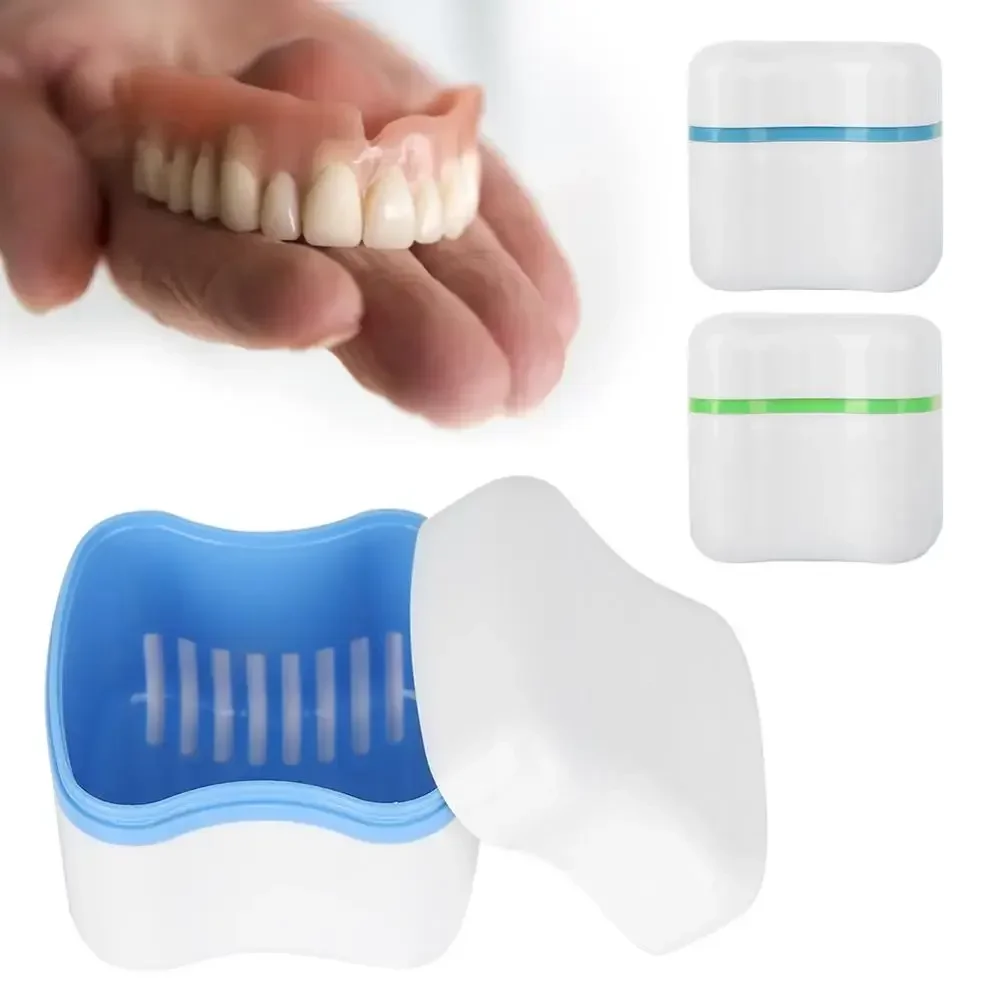 Breathable with Filter Screen Container Small Waterproof Denture False Teeth Store Cleaning Storage Case Portable Dental Box New