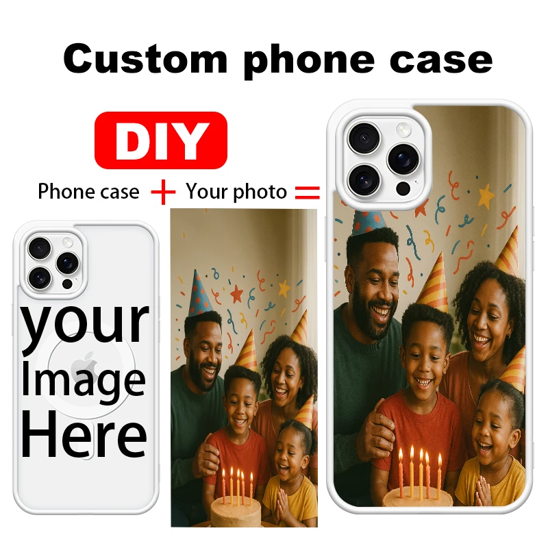 

Изготовленный на заказ магнитный акриловый чехол для телефона — ваш собственный дизайн своими руками для iPhone 11/12/13/14/15/16 Pro Max | Противоударная сцена и день рождения