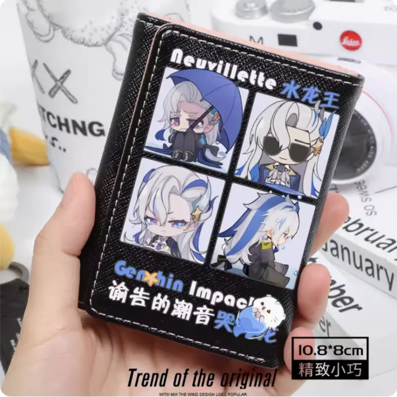 Anime Genshin Impact Neuvillette  Wallet Women's Fold Bag Multi Card Large Capacity Fashion Wallet Gift