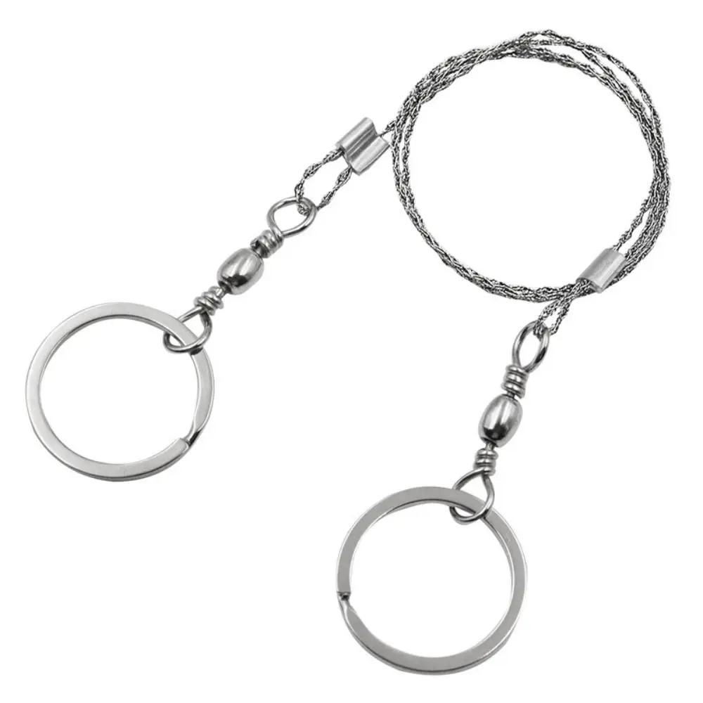 

Stainless Steel Survival Rope Saw 4-strand Spiral Winding Stainless Steel Wire Saw Portable Easy Sawing Outdoor Survival