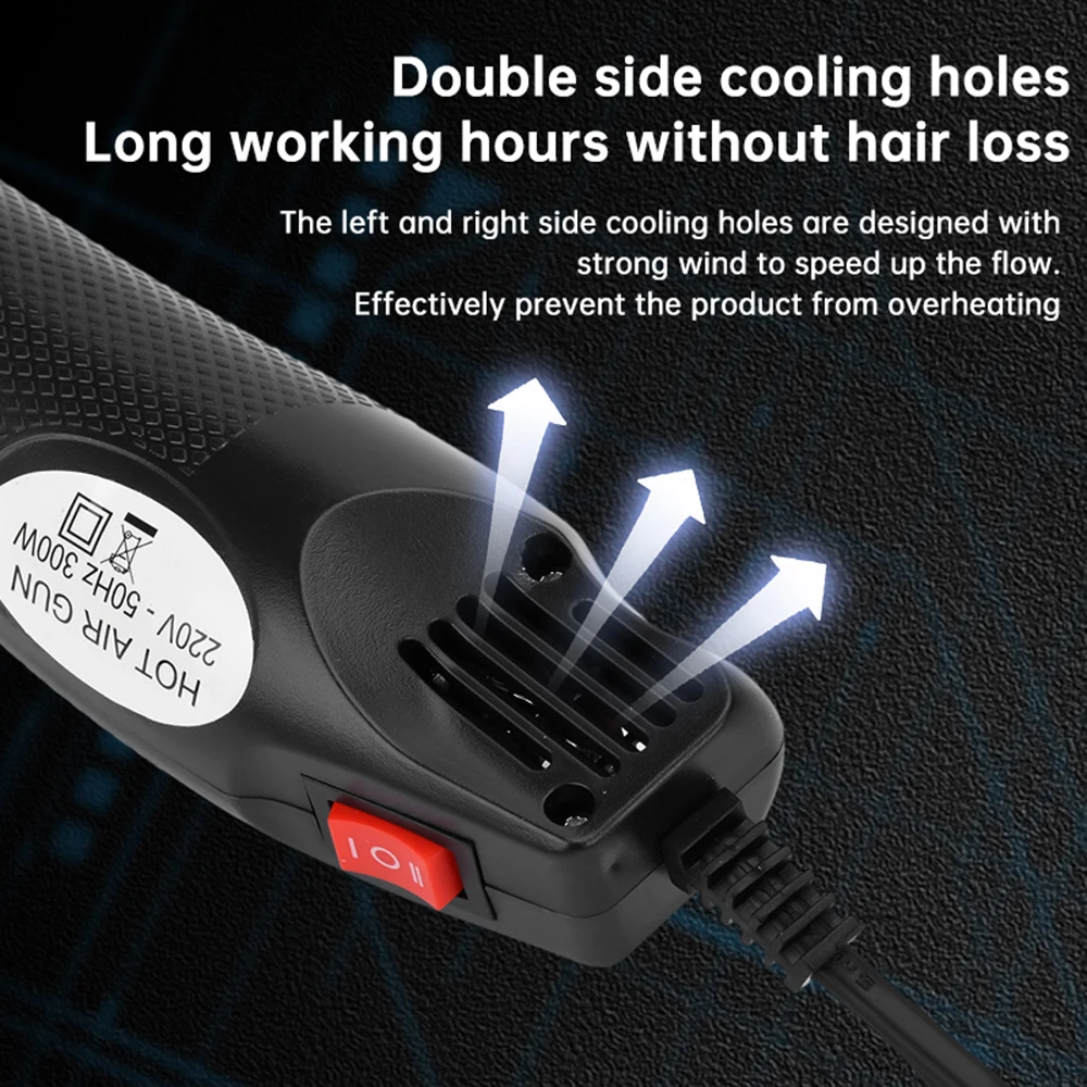 EU/US Hot Air Gun Soldering Temperature Blower Gun DIY Crafts Electric Power Hot Dryer Mini Heat Gun For Shrink Tubing Car Wrap image 4