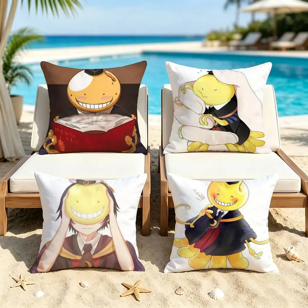 Assassination Classroom Koro sensei  Double-Sided Printed Cushion Cover Bedroom Bedside Sofa Pillow Case