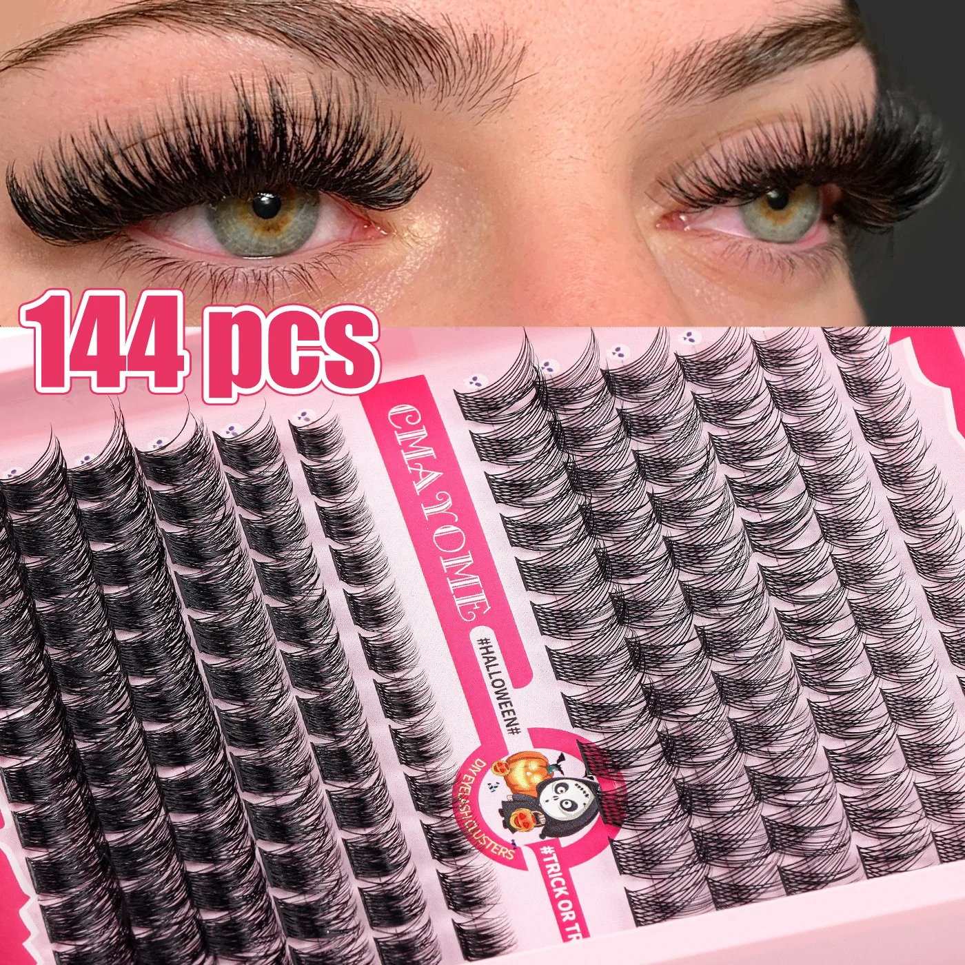 

Single Cluster D Curved Hair False Eyelash Set 10-18mmDIY Segmented Grafting Thick Eyelashes