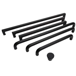 600mm Long Kitchen Cabinet Handles Shoe Cabinet Drawer Aluminum Alloy Matte Black Solid Drawer Handles for Furniture