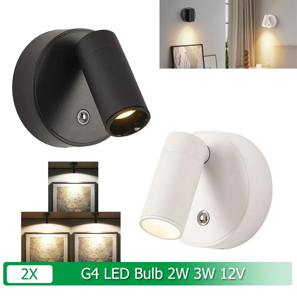

2X Wireless Wall Light Magnetic Base Touch Beside Lamp Dimmable Indoor Lighting Downlight Led Rechargeable Usb Mini Mood Bedroom
