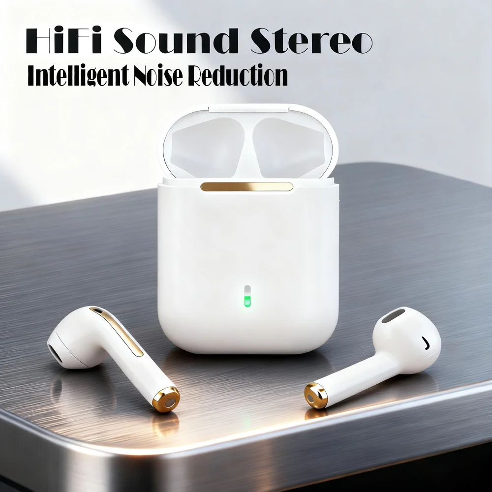 Auriculares inalámbricos Bluetooth originales sonido estéreo HiFI auriculares inteligentes con reducción de ruido con micrófono para juegos de entrenamiento