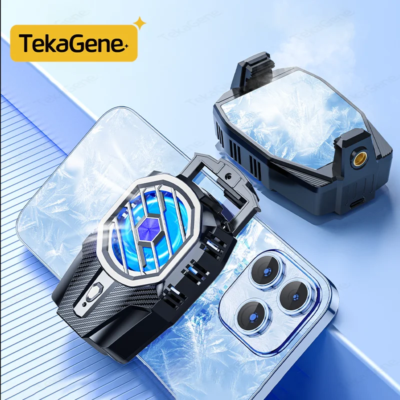 

Mobile Phone Cooler Universal Back Clip Charging Live Broadcast Cooling Fan Case Radiator For iPhone 15 Samsung Huawei Xiaomi
