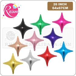 26inch Foil 4 Pointed Star Balloon Air Ball Birthday Wedding baby shower Party Decorations Helium Metallic Globos Party Supplies