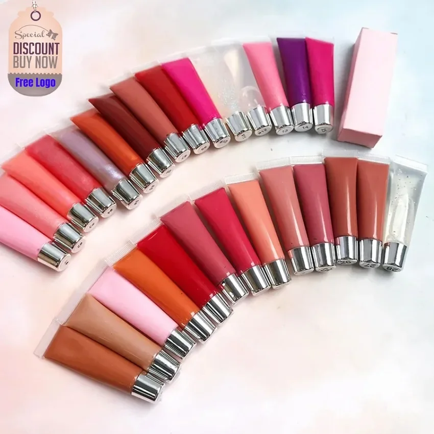 

Custom 28colors Soft Tube Lipgloss Moisturizing Shiny Long Lasting Easy To Apply Sexy Red Tint Liquid Lipstick Makeup Bulk