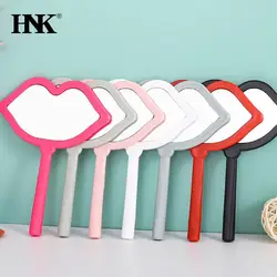 Handheld Makeup Mirror Lip Shaped Makeup Mirror With Handle Hand Mirror SPA Salon Compact Mirrors Cosmetic Mirror For Women