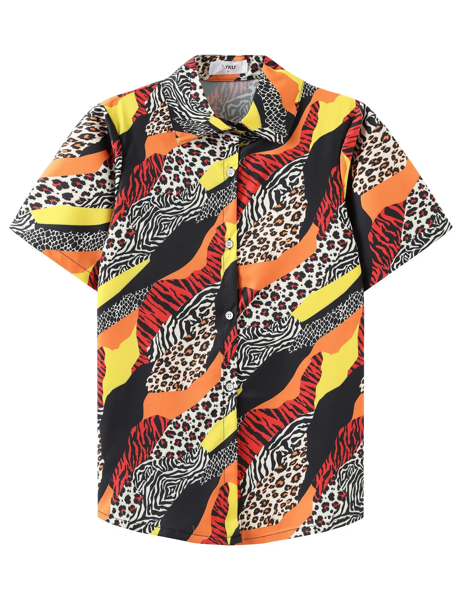 

KYKU женская гавайская рубашка на пуговицах, повседневные модные рубашки, летние блузки