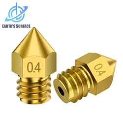 DB-3D Printer Part 5pcs MK8 Nozzle 0.2/0.4/0.5/0.6mm-1.75mm M6 Thread Brass Nozzle For CR 10/Ender 3 3D Printer Extruder Nozzles