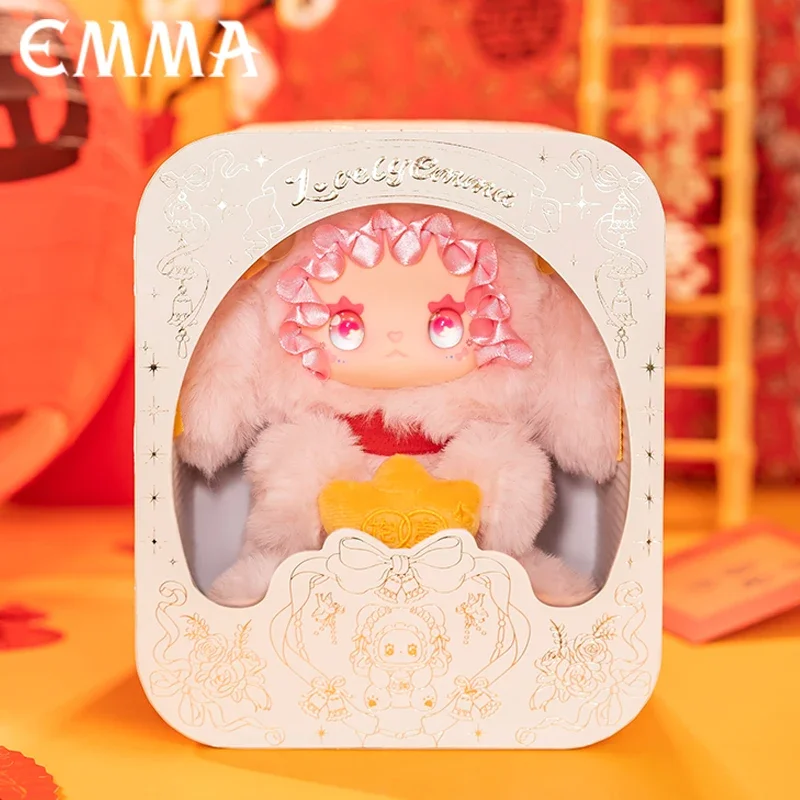 جميل إيما سر الغابات عناق الأرنب لطيف أنيمي عمل الشكل حلية التماثيل ديكور المنزل سطح المكتب دمى نموذج للفتيات هدية