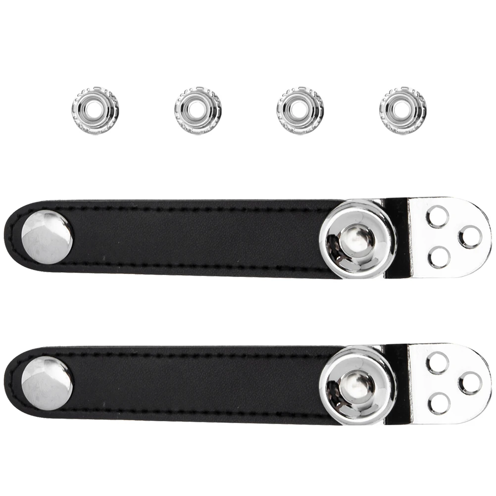 

2Pcs Metal Connecting Buckle Belt 8.2cm Double Layer Black Steel Accordion Bellows Straps Extender Musical Instruments