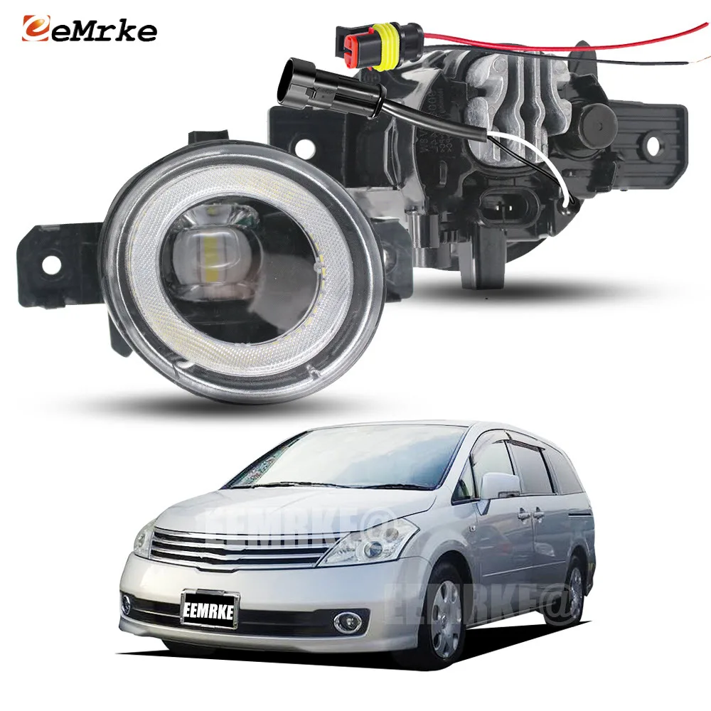 

Обновленный светодиодный противотуманный фонарь 30 Вт для Nissan Presage 2 Facelift 2006 2007 2008 2009 Автомобильный PTF с прозрачными линзами Переднее кольцо Angel Eye DRL