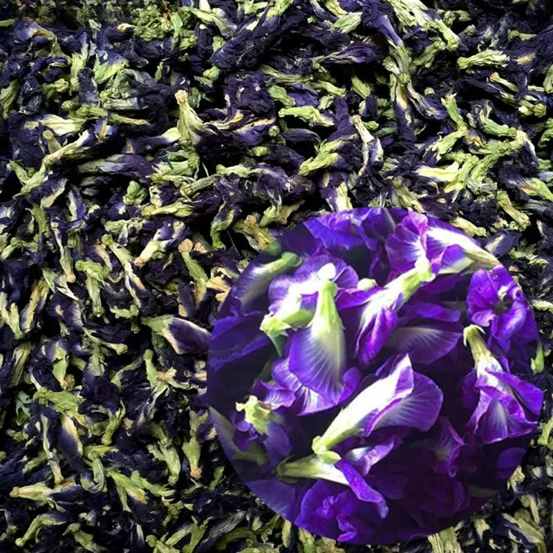 Top Natural Blue Butterfly Pea Dried Flower For Diy Candle Wedding Incense Making Butterfly Orchid Bud For Sachet Pillow Filling