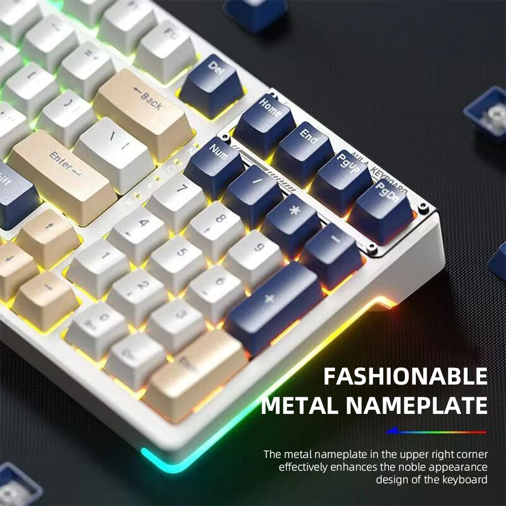 لوحة مفاتيح ألعاب لاسلكية AULA F98 مع BT5.0/2.4G/USB-C بطارية قابلة للاستبدال بقدرة 4000 مللي أمبير في الساعة لوحة مفاتيح ميكانيكية كاملة الحجم للكمبيوتر الشخصي Xbox PS5 #4