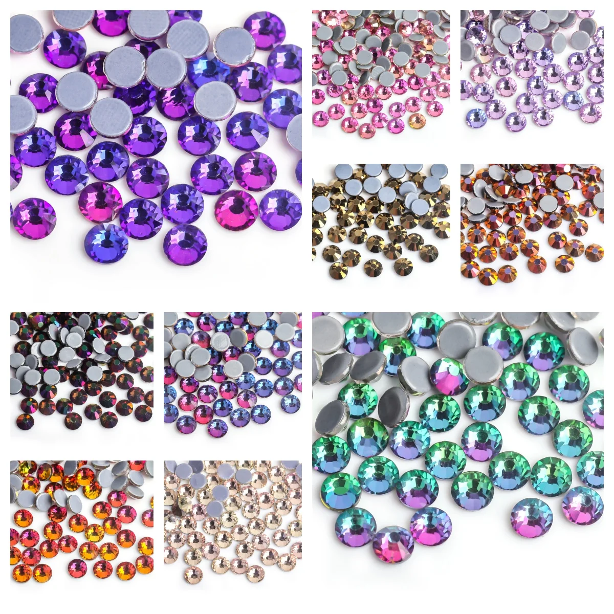 All Sizes 40Colors Crystal AB Hotfix Rhinestones,Glass Strass Hotfix Iron On Rhinestones For Nail Art Sewing & Fabric Decoretion
