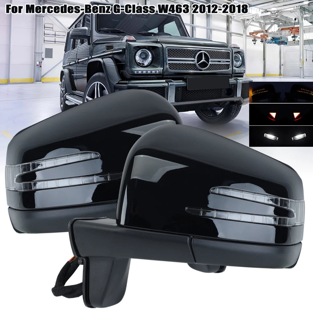 side mirror For Mercedes-Benz W463 G CLASS 2012-2018 Electric adjust lens auto folding turn signal floor light with blind spot