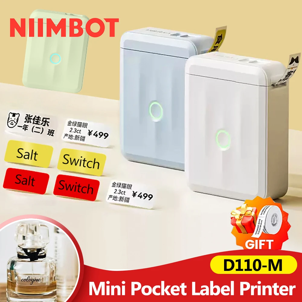 

Niimbot D110 обновленная версия D110M мини-портативный термопринтер бесчернильный самоклеящийся этикеточный аппарат для этикетировки наклеек
