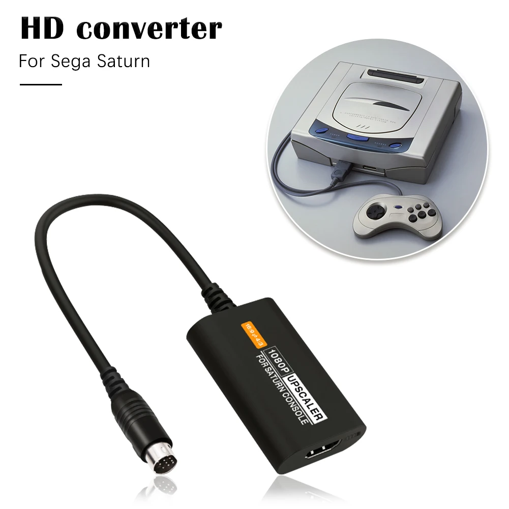 Game Console to HDMI-Compatible Adapter for SEGA Saturn 1080P HDTV Converter Kit Television Connector Accessories