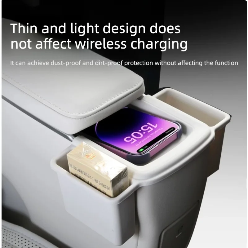 For Xpeng X9 Car Second Row Seat Armrest Wireless Charging Silicone Protective Pad Upgrade Modify Accessories