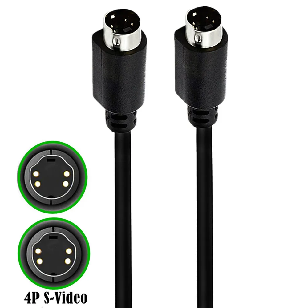 S-Video - S Video Cable 4 pin SVHS Gold Plated for Camcorders, Home Theater, DSS receivers, VCRs, DVRs, PVRs, DVD Players