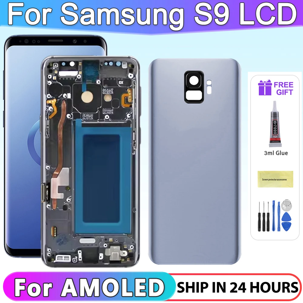 

OLED Screen for Samsung S9 G960 G960F SM-G960FD Lcd Display Digital Touch Screen with Frame for Samsung S9 Screen