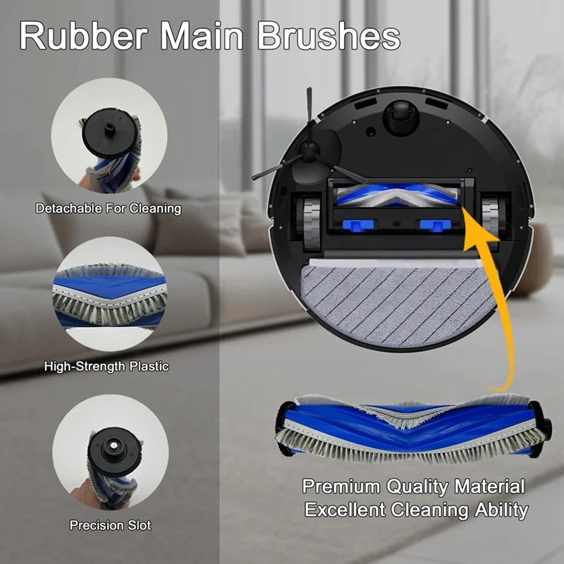 A26T-для ECOVACS DEEBOT N20 Plus/PRO Plus, комплект аксессуаров для робота-пылесоса, основная боковая щетка, фильтры Hepa, подушечки для швабры