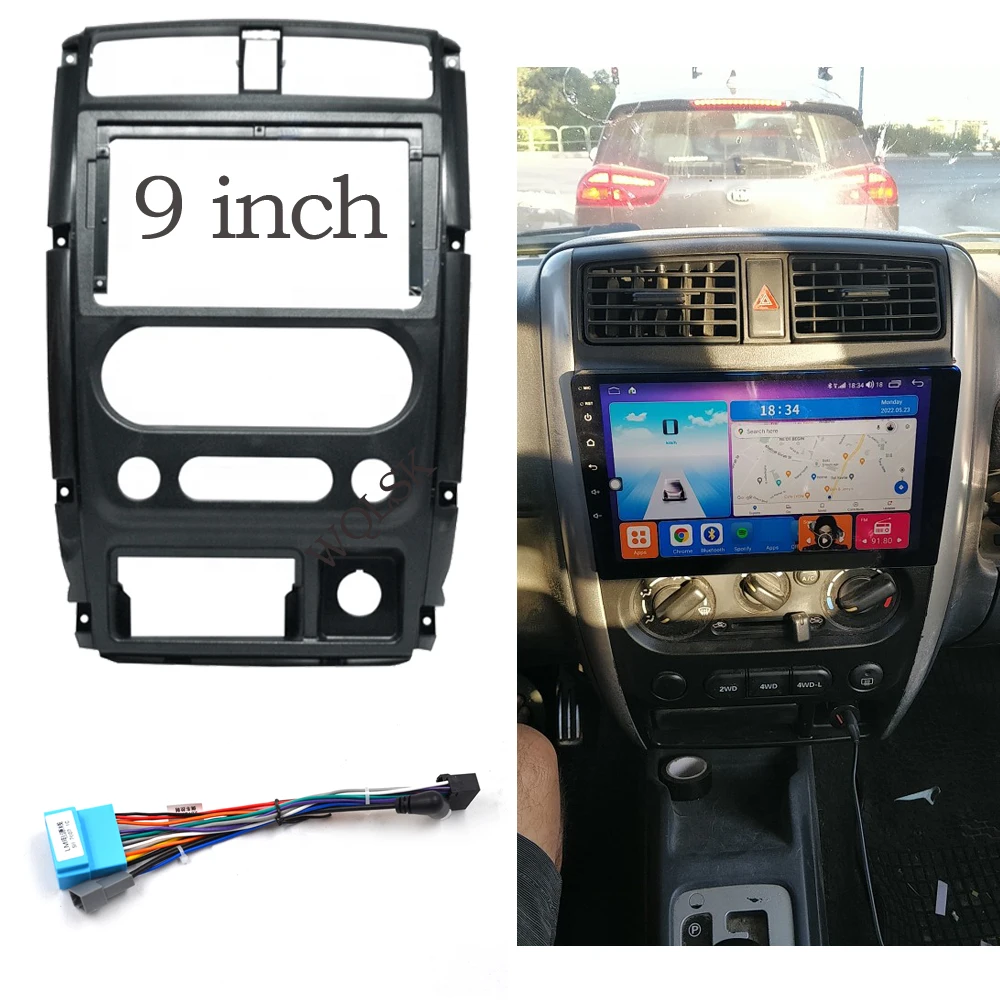 RSNAVI 2 DIN car Android frame Car Radio Fascia For Suzuki Jimny 2007-2016 Dash Dashboard Frame Panel Trim Kit Stereo