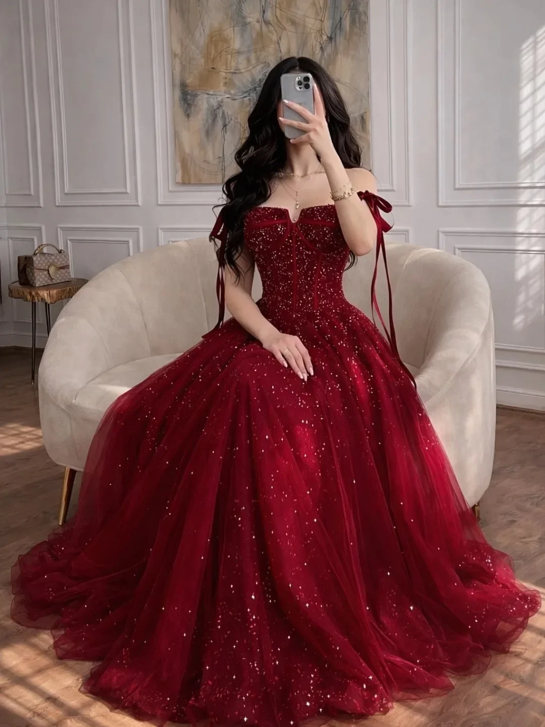 

Luxurious Red Prom Dresses A-Line Wedding Dress Special Occasions Women's Evening Gowns Customized Party Attire