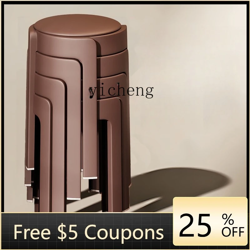 CZ antique soft-wrapped plastic dining chair does not take up space for household use, stackable chair, strong and durable stool